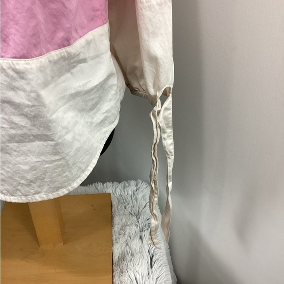 Vero Moda pink and off white top woman’s medium partial elastic neckline - Picture 12 of 16